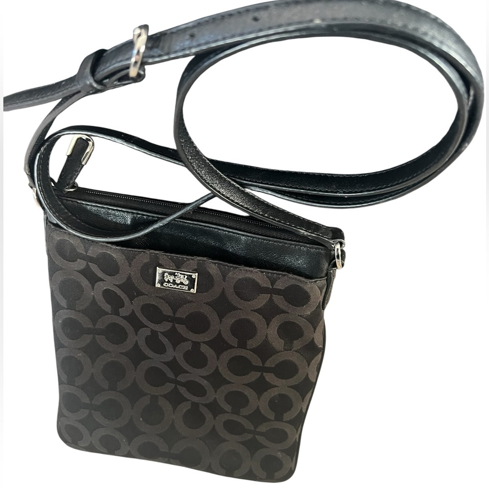 Coach Black Signature Crossbody Bag great condition almost vintage